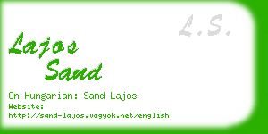 lajos sand business card